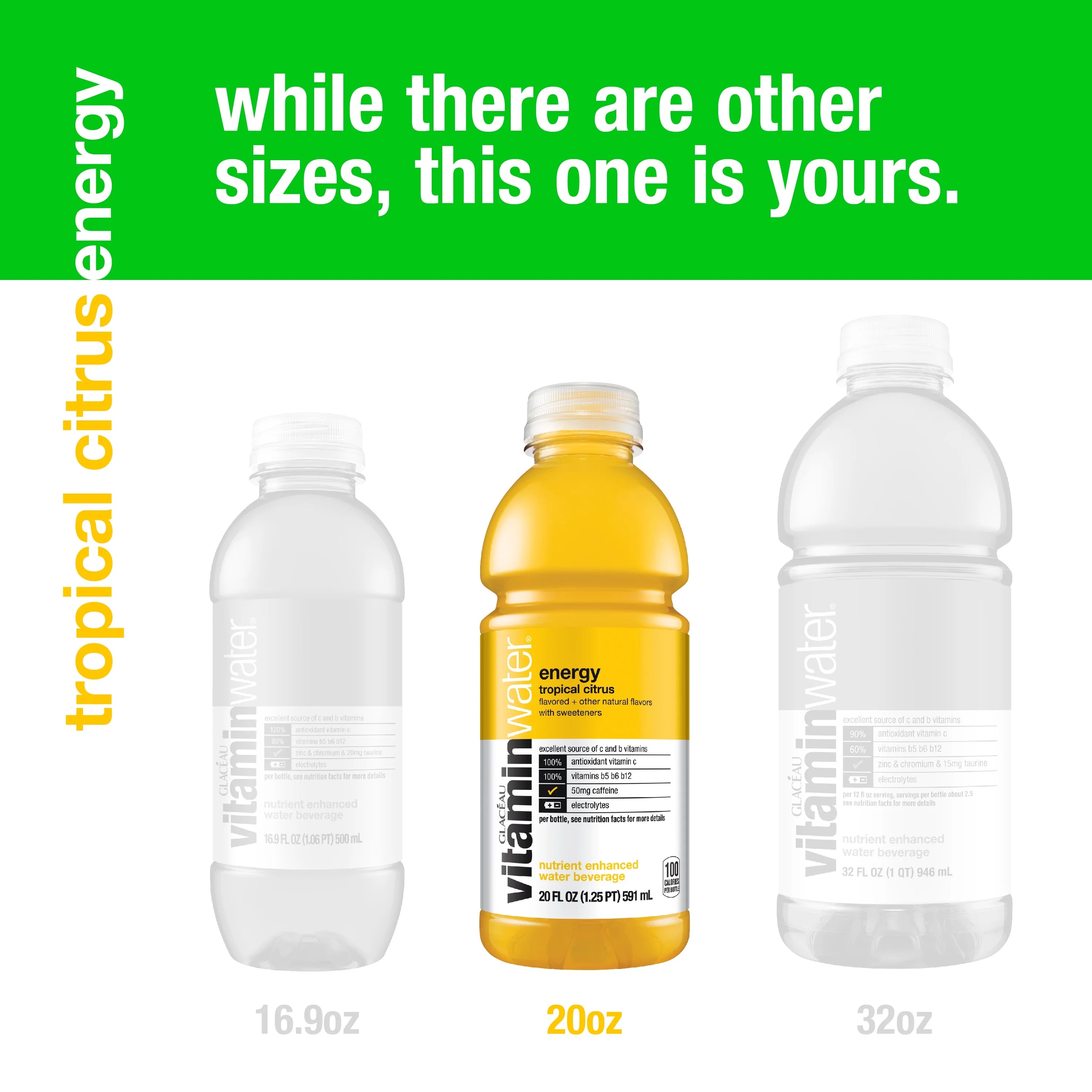 Tropical Citrus Vitaminwater, 20 Fl Oz, 12 Count P7520