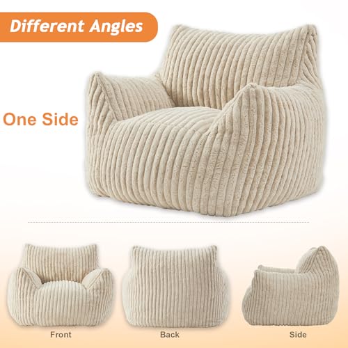 Giant Bean Bag Chair with Filling and Armrests for Adults Teens P241564
