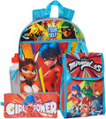 5 Pc. Miraculous Ladybug Girl Power “Be Yourself” Backpack Set for Girls, 16 inch with Miraculous Lunch Bag & Pencil Case