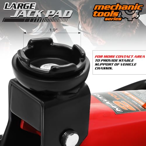 M-AUTO Hydraulic Trolley Jack 2 Ton with Carrying Storage Case, Red F471970