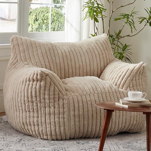Giant Bean Bag Chair with Filling and Armrests for Adults Teens P241564