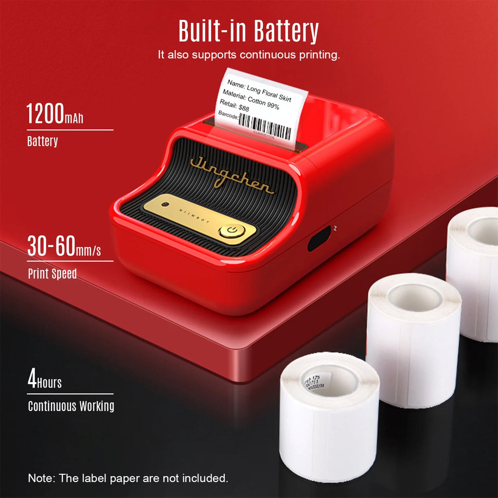 NIIMBOT Label Printer Portable Wireless BT Thermal Label Maker C356