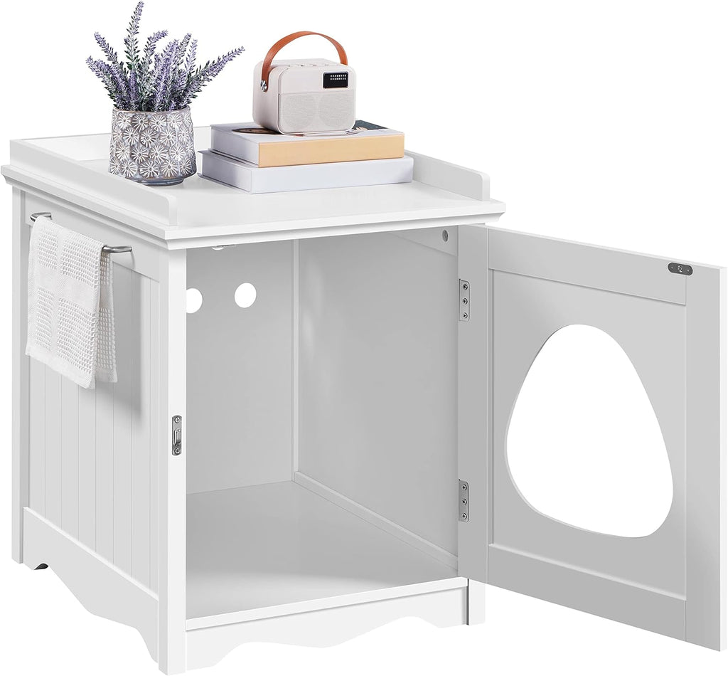 Topeakmart Hidden Cat Litter Box Enclosure Furniture, Cat House & Side Table T555011