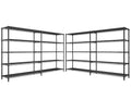 REIBII 73''W Storage Shelves Load 1650 LBS Metal Shelving 5-Tier Wire Shelving Unit for Storage Rack Adjustable Heavy Duty Metal Shelves for Pantry Kitchen Garage, 17.7" D x 73" W x 71" H