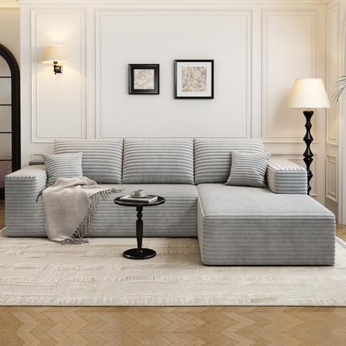 Cloud Modular Sectional Sofa with Ottoman, U Shaped, Black M332378