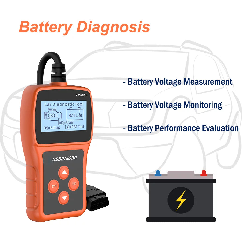 OBD2 Scanner Code Reader Car Diagnostic Tool Battery Tester O706