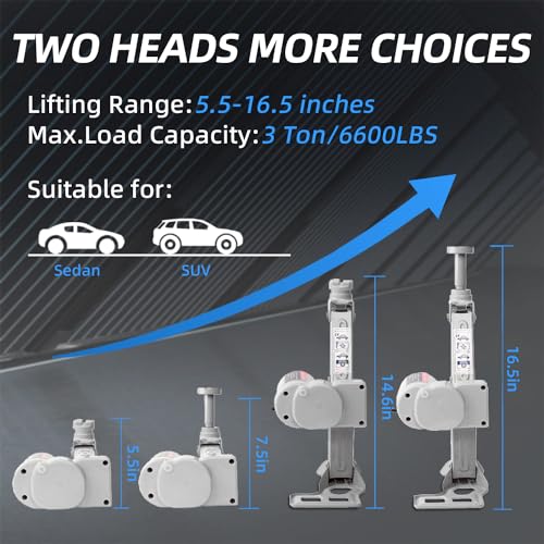 STANDTALL Electric Car Jack 3T 12V Scissor Floor Jack Set for Sedans and SUV Y29463