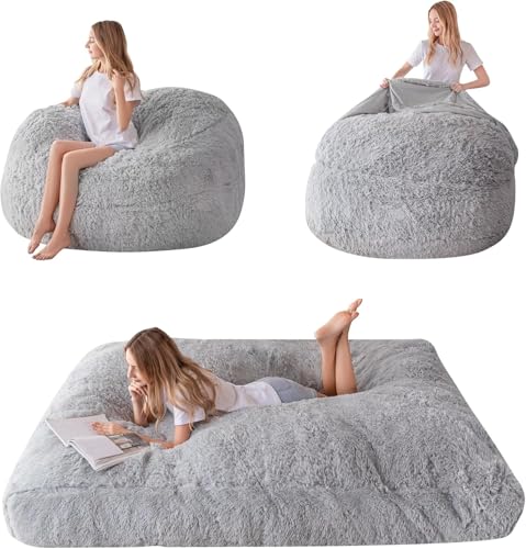 MAXYOYO Giant Bean Bag Chair Bed for Adults, Convertible Floor Sofa G466
