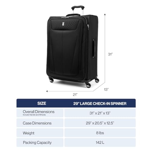 Travelpro Maxlite 5 Softside Expandable Carry-on Luggage with 4 Spinner Wheels, Slate Green Q476782