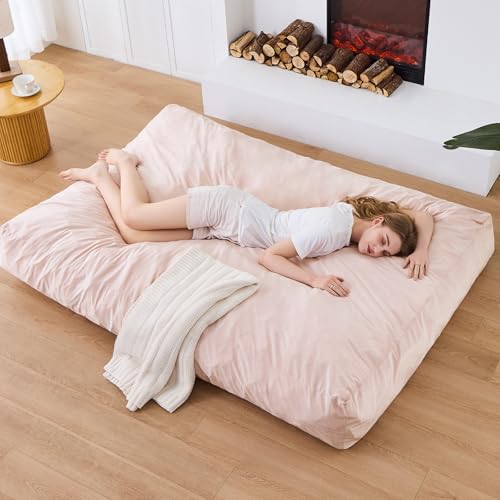 Giant Bean Bag Chair for Adults Convertible Bed with Microfiber Cover Charcoal G62613