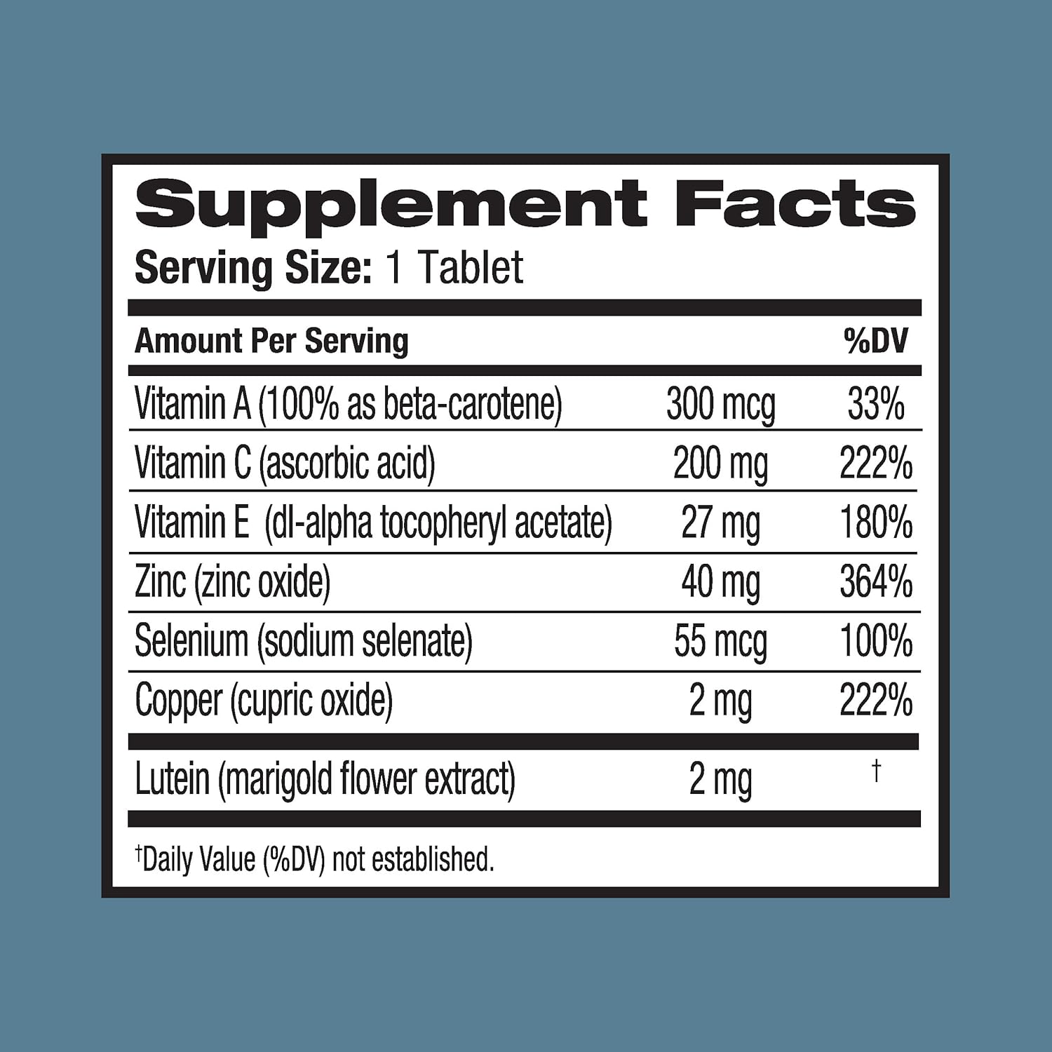 Ocuvite Eye Vitamin & Mineral Supplement with Lutein by Bausch + Lomb, 120 Count (Pack of 2) T88923