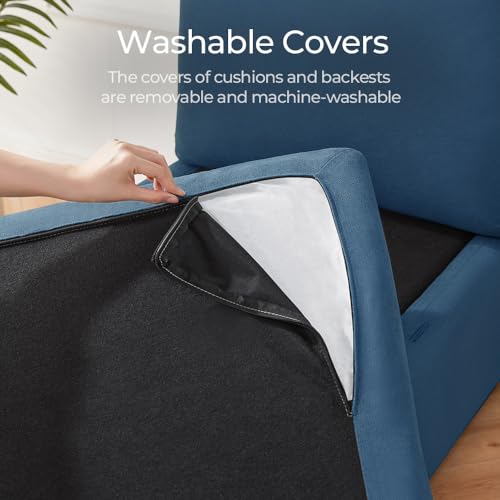 LINSY HOME Modular U Shaped Sectional Sofa with Storage, Blue M8981