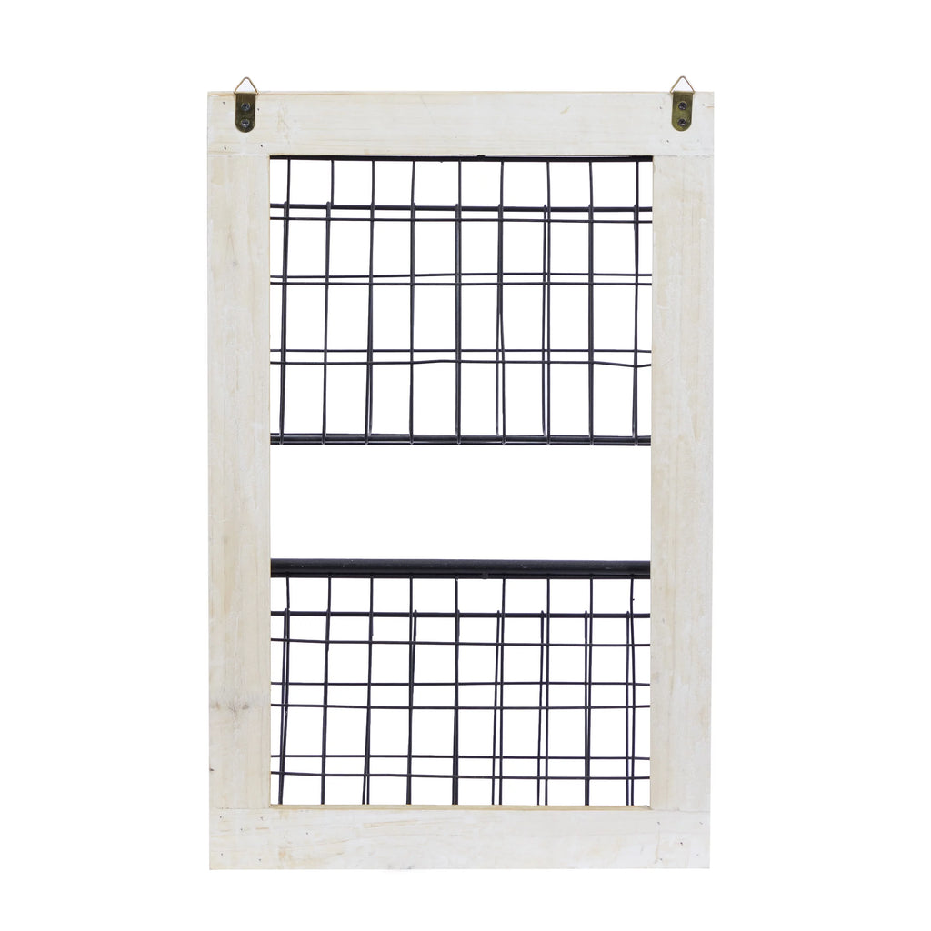 DecMode 22" Black Metal 2 Slots Magazine Rack Holder G757
