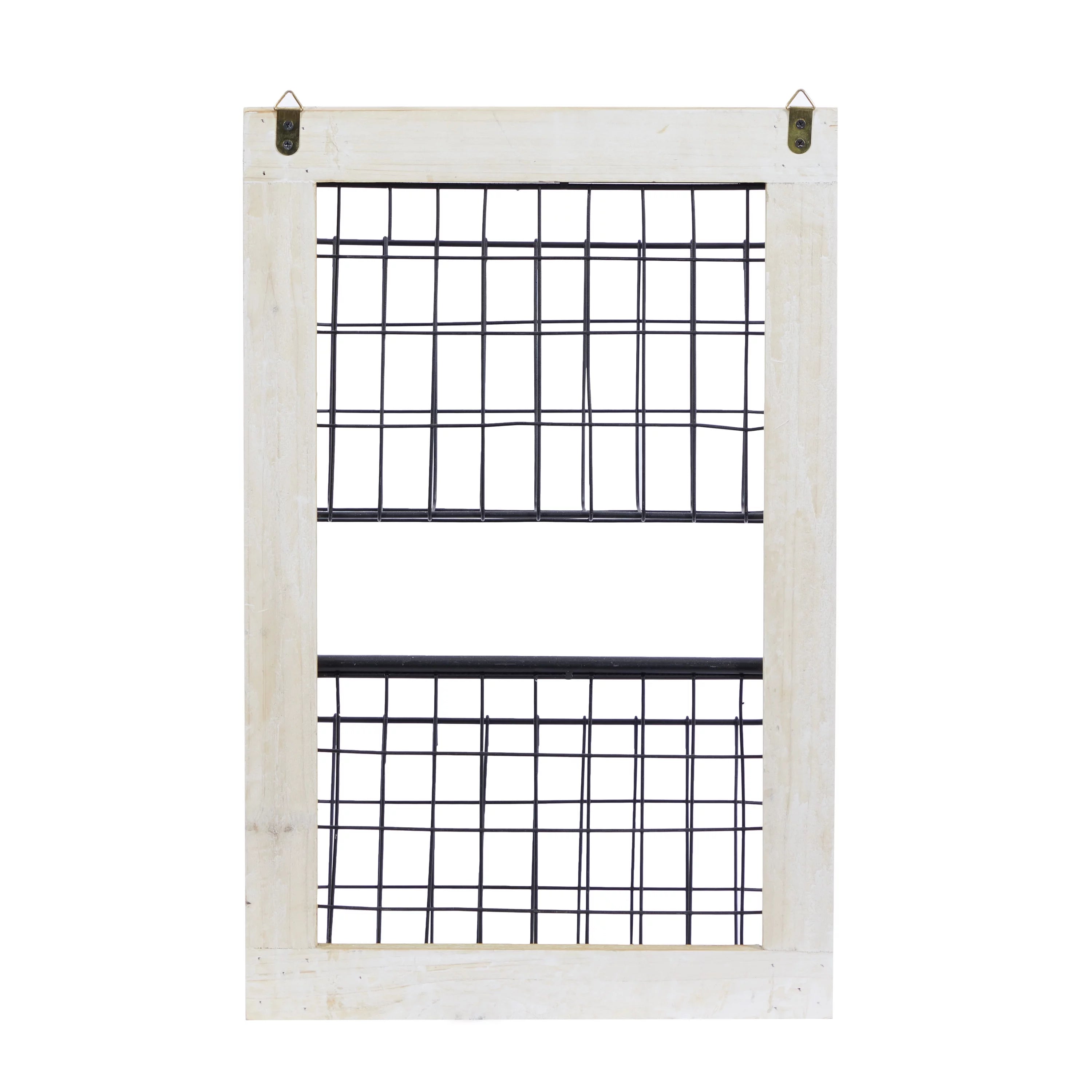 DecMode 22" Black Metal 2 Slots Magazine Rack Holder G757