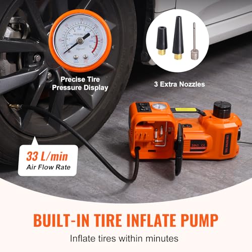 VEVOR 5 Ton Electric Car Jack with Hydraulic Lift and LED Light L7697