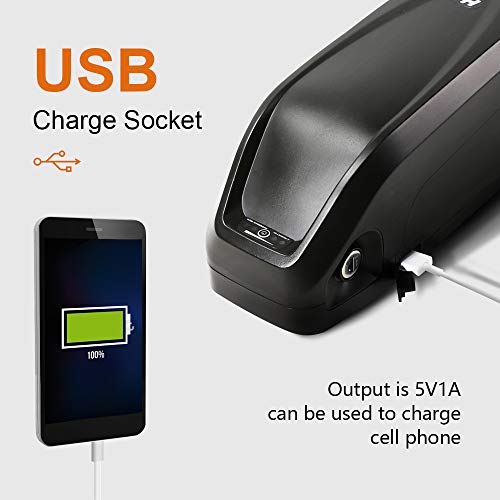 Yose Power 36V/48V/52V Ebike Down Tube Battery with Charger U127