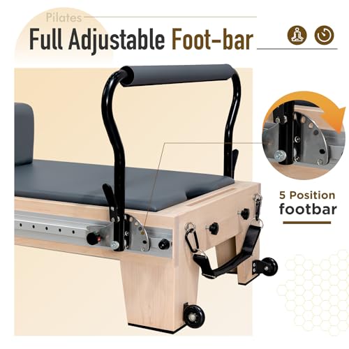 Pilates Reformer Machine with Box and Jump Board for Home Workouts P3512