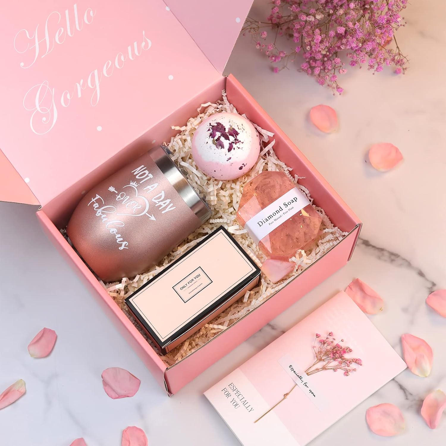 Relaxing Spa Gift Box Basket for Women Mom Sister Birthday S373