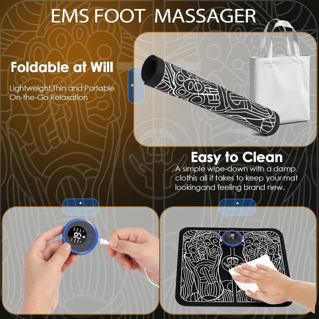 EMS Foot Massager Pad for Neuropathy Pain Relief Y320
