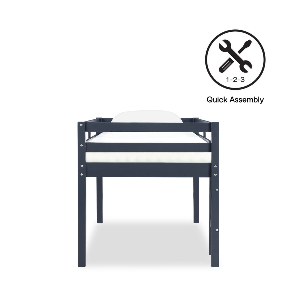DHP Benson Junior Twin Loft Bed, Blue A41957