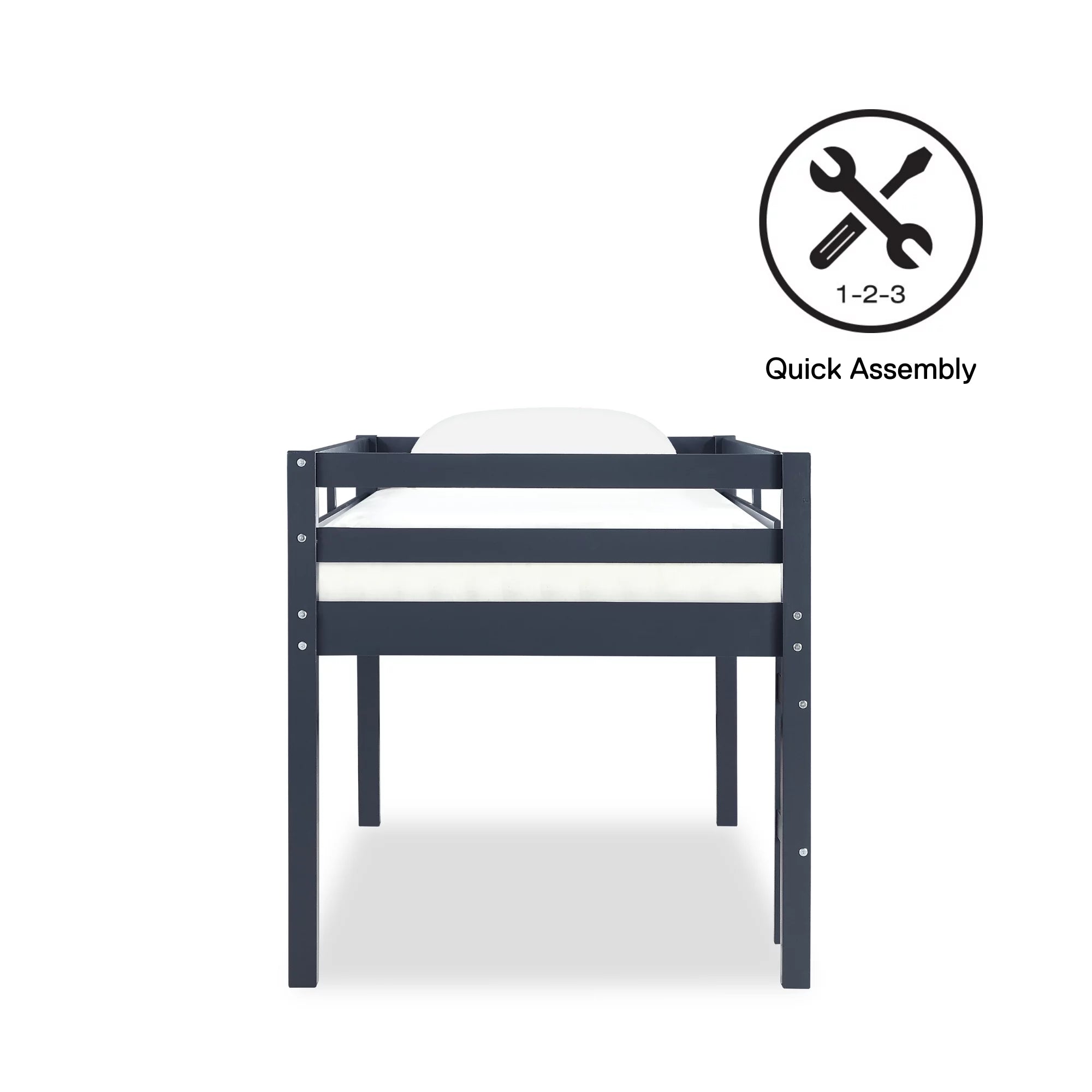 DHP Benson Junior Twin Loft Bed, Blue A41957