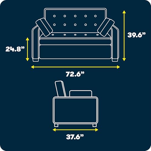 Serta Ainsley Convertible Sleeper Sofa Queen Size Navy Velvet V951