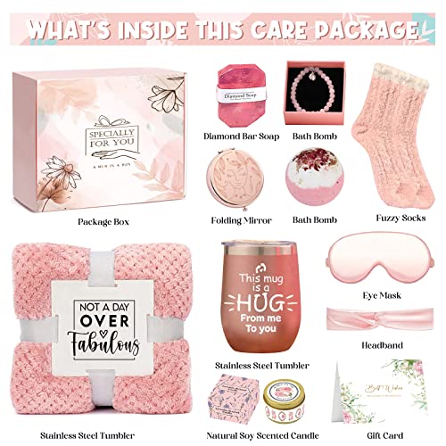 Women Gift Basket with Tumbler and Blanket G4833