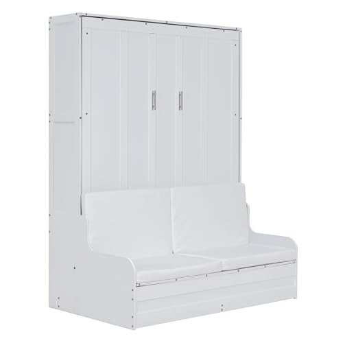 Ball & Cast Murphy Bed Queen Size with Cushion, White B692