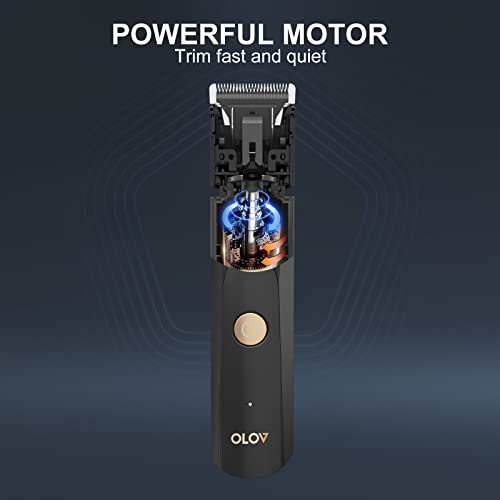 OLOV Electric Groin Hair Trimmer for Men with Replaceable Ceramic Blades, USB Rechargeable, Waterproof K8596