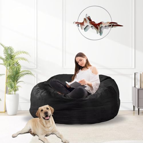 Bean Bag Chair for Adults 3FT, Soft Removable Cover, Light Gray M535251