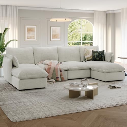 Cloud Modular Sectional Sofa, Waterproof Down Filled, High Backrest 5 Seater, Dark Gray J53470