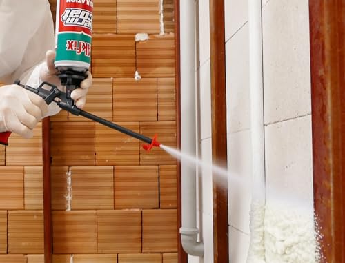 Akfix Thermcoat Spray Foam Insulation Kit, Closed Cell Polyurethane, Gun & Cleaner Included E708271