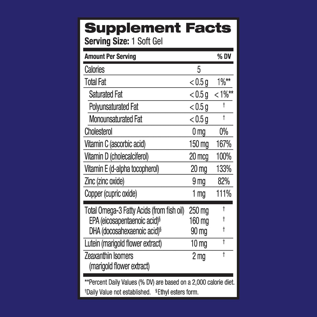 Ocuvite Bausch + Lomb Eye Performance Soft Gels, 30 Count V87566