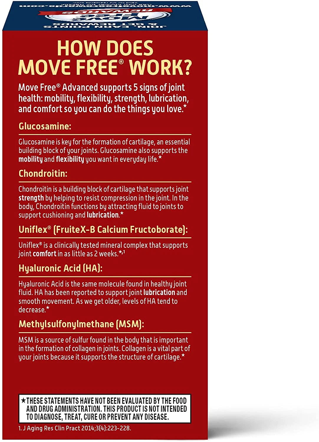 Move Free Glucosamine Chondroitin MSM Joint Supplement, 120 Count S489