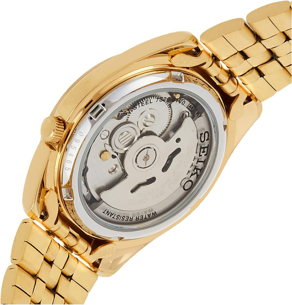 Seiko Men's SNK366K 5 Automatic Gold Stainless Steel Watch J1278