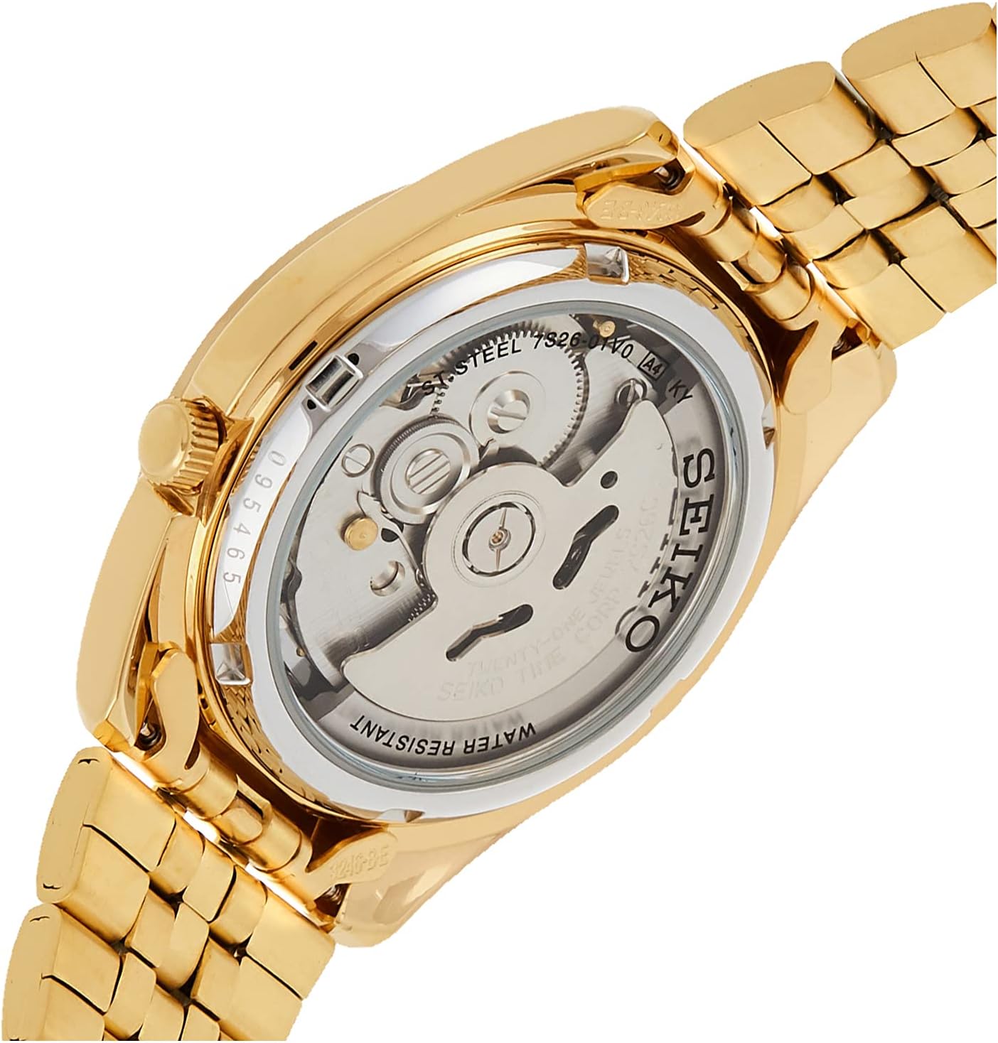 Seiko Men's SNK366K 5 Automatic Gold Stainless Steel Watch J1278