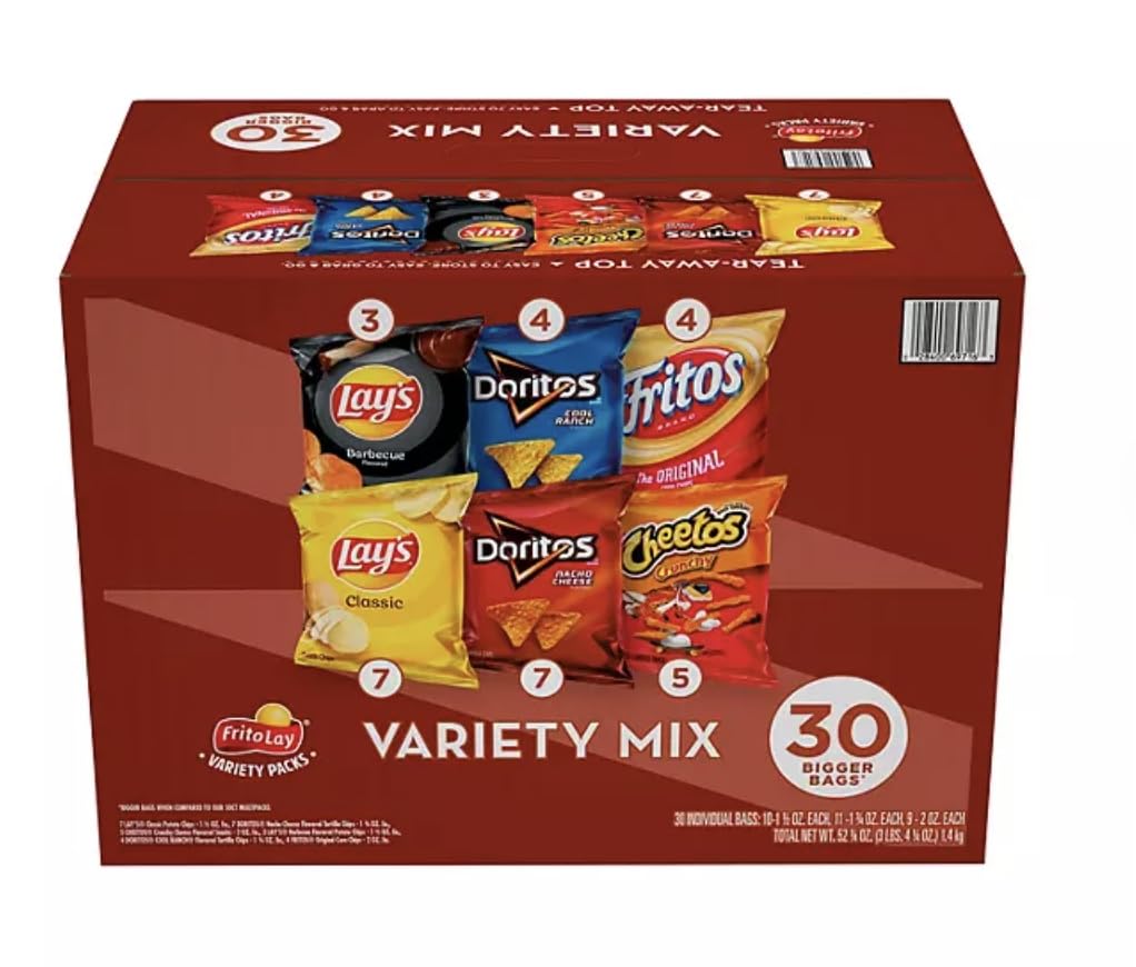 Frito-Lay Big Grab Mix Variety Pack Chips and Snacks (30 ct.)