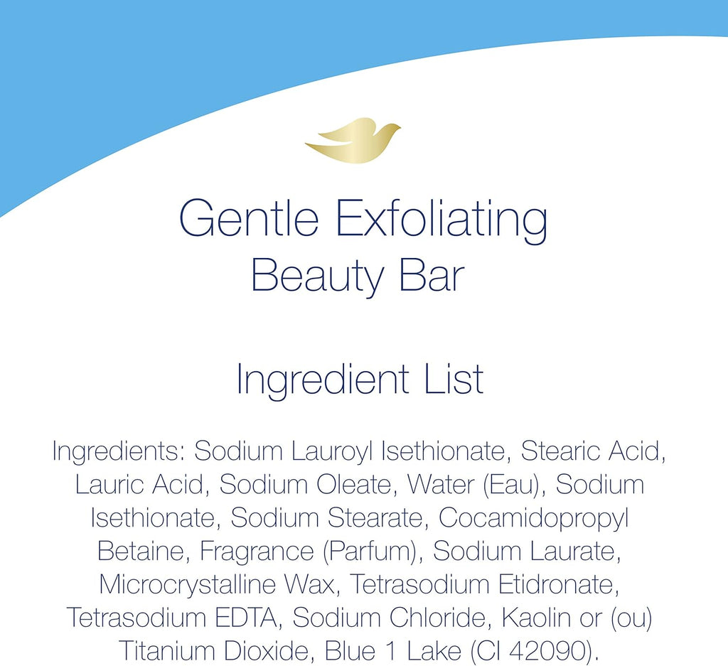 Dove Beauty Bar Gentle Exfoliating Mild Cleanser 3.75 oz Pack of 14 G66674