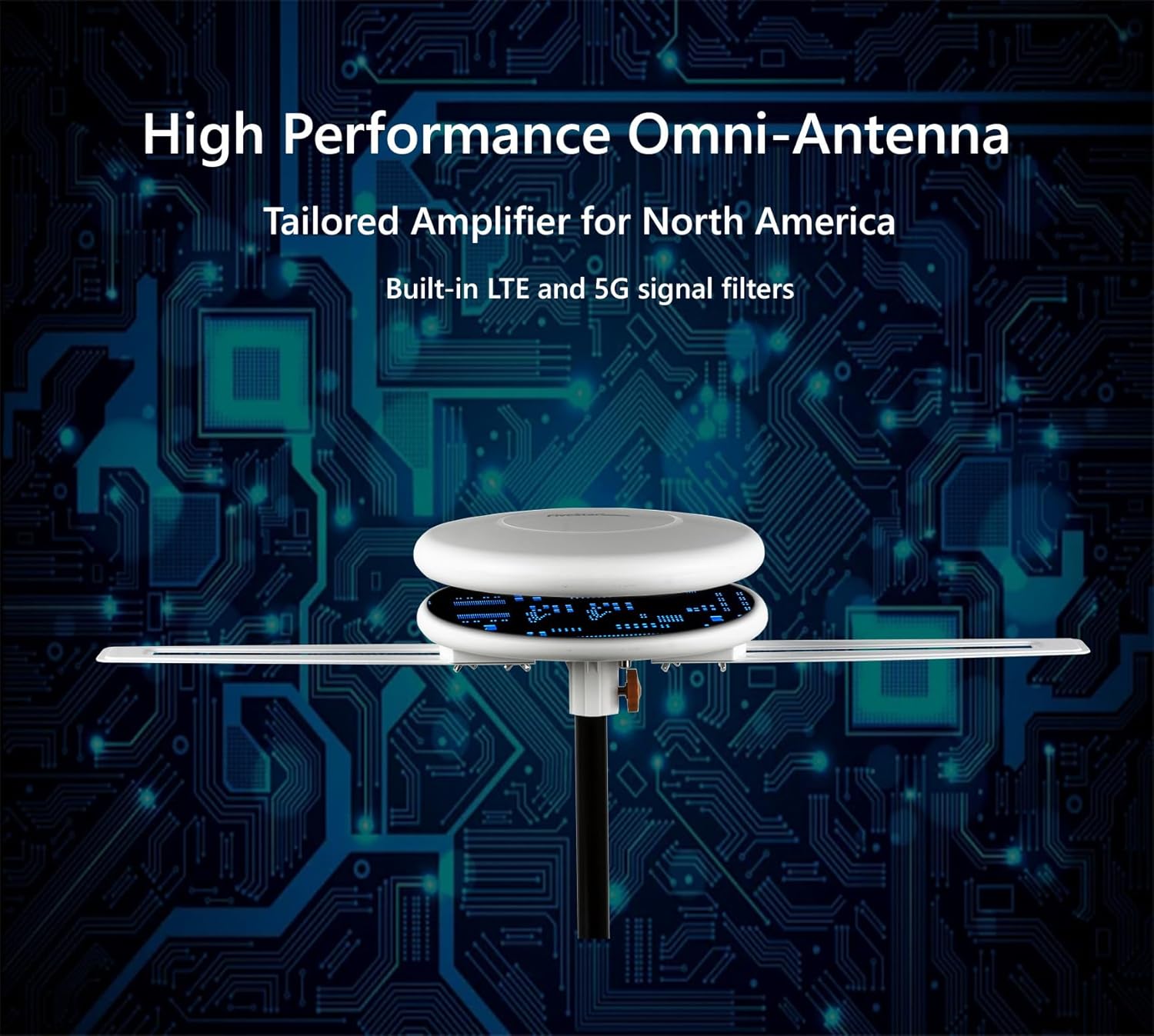 Five Star Omni-Directional Outdoor HD Digital TV Antenna 360 Degree, Supports ATSC 3.0 and 4K D82406