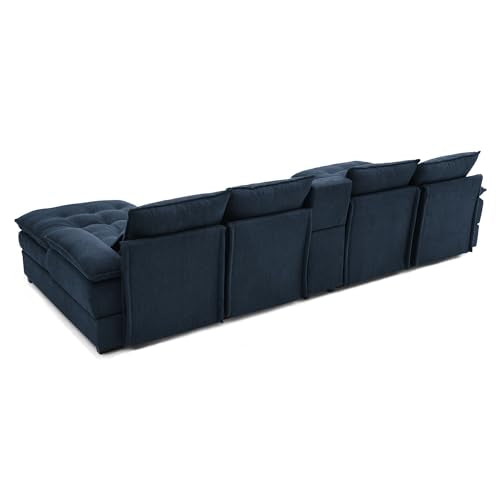 Oversized Modular Sectional Sofa with Movable Ottoman E909