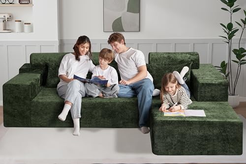 HABUTWAY 105" L-Shape Modular Sectional Sofa, Grey Velvet G848557