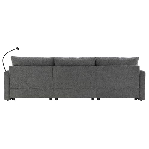 Oversized Modular Sectional Sofa with Movable Ottoman E909