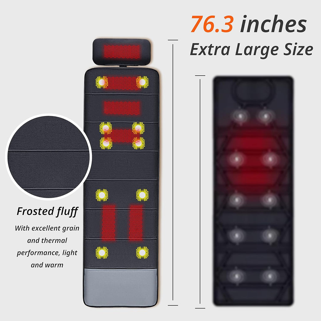 Mynt Full Body Massage Mat with Heat and Vibrating Nodes Y938296