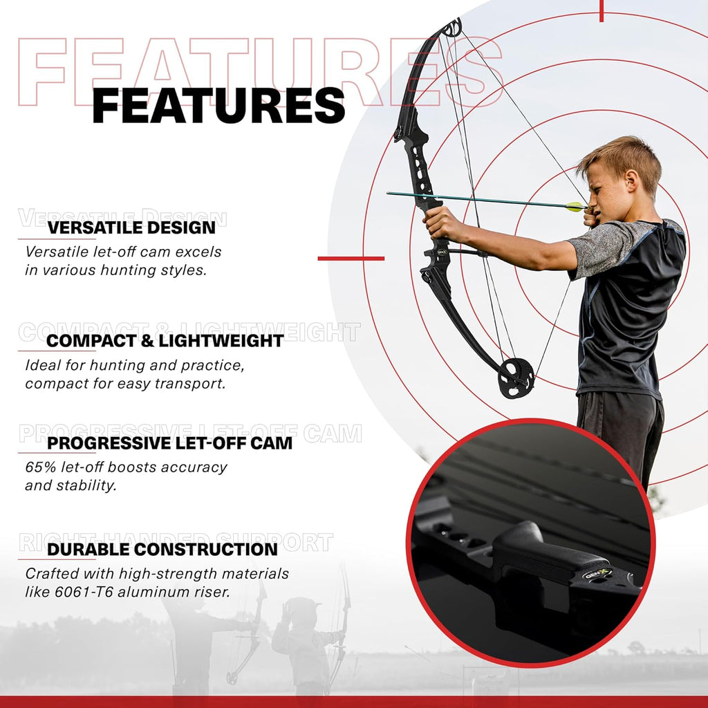 Genesis Gen-X Compound Bow, Right Handed, Black D66691