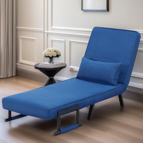 3 in 1 Sleeper Sofa Bed with Side Pocket, Black Convertible Futon Couch W34330