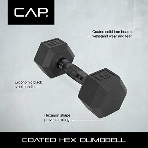 CAP 50 lbs Coated Dumbbell Set M40751