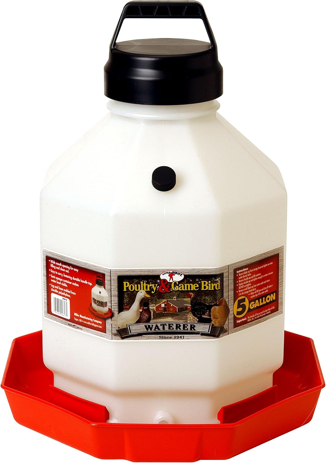 Miller Little Giant 5 Gallon Poultry Waterer Fount - The Best