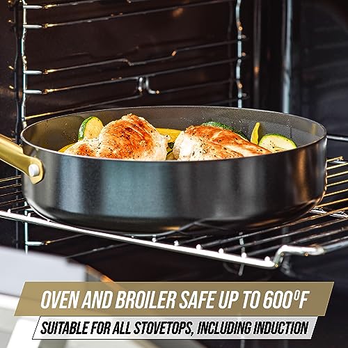 Blue Diamond 20 Piece Cookware and Bakeware Set, Diamond Infused Ceramic Nonstick, Blue J913894