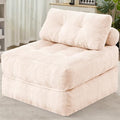 HABUTWAY Folding Sofa Bed Convertible Sleeper Chair with Dual-Pillow, Black D26880