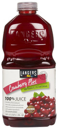 LANGERS CRANBERRY PLUS JUICE PLASTIC BOTTLE 1 CT 64 OZ (Pack of 24)